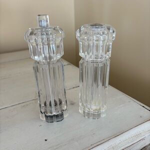 Olde Thompson Clear Acrylic Faceted Salt Shaker & Pepper Mill
